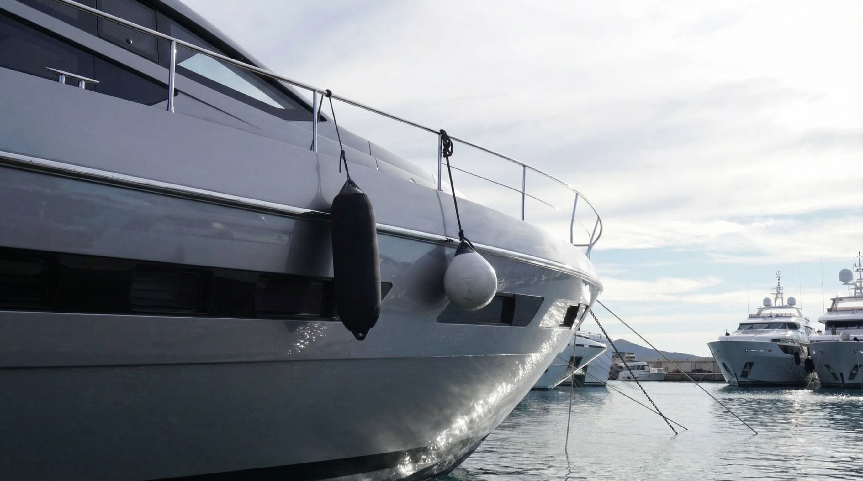 Yachts amarrés au port - SCB Yacht Solutions